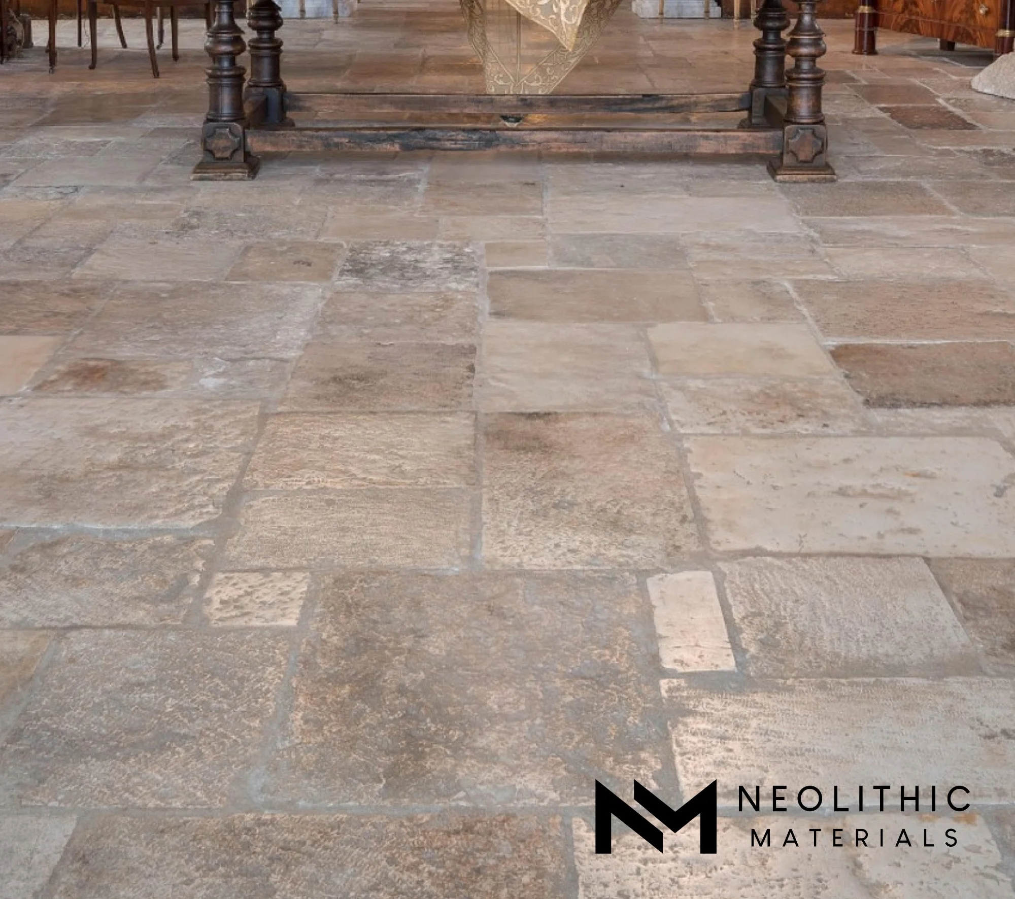 Antique Italian Limestone Flooring - Image 10
